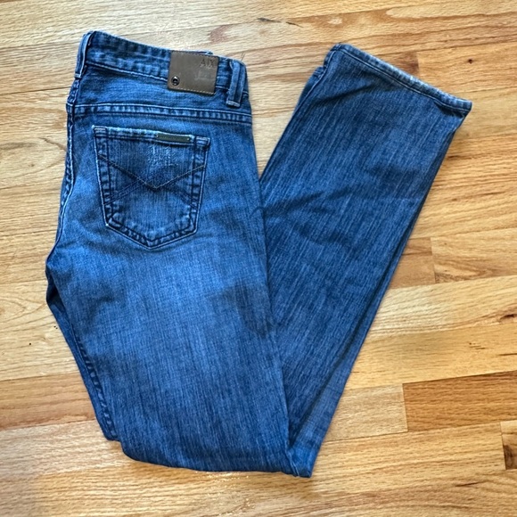 Armani Exchange Potassium Distressed Straight Leg Jeans - Picture 9 of 9